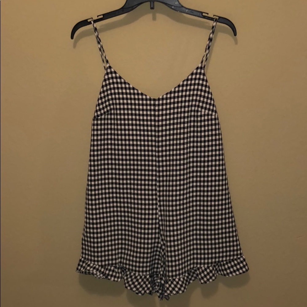 Checkered romper from Vogue Boutique
